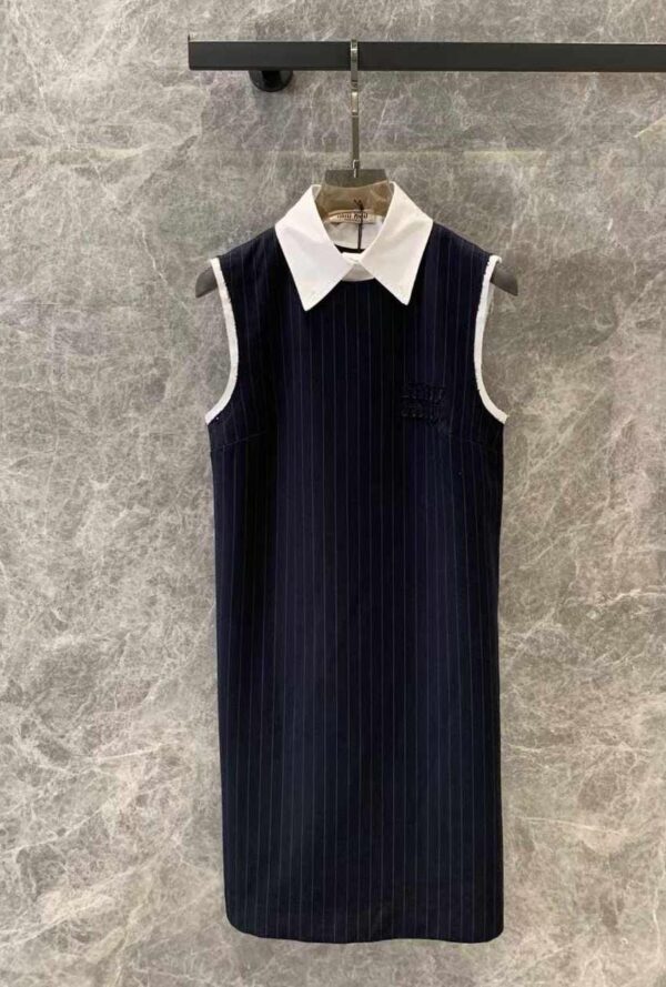 Miu Miu Pinstriped Dress - Image 2