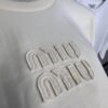 Miu Miu Logo Patch Long T-Shirt - Image 2
