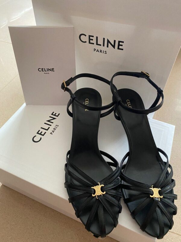 CELINE Triomphe Sandal In Lambskin Leather