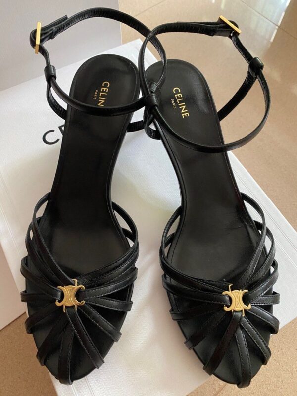 CELINE Triomphe Sandal In Lambskin Leather - Image 2