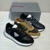 Prada Nubuck and Nylon High-Top Sneakers