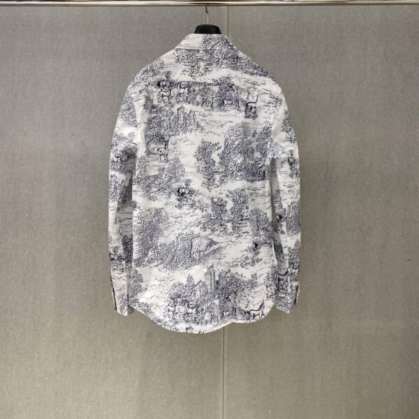 Dior Men's Long Sleeve Button Down Shirt with Floral Print - Image 4