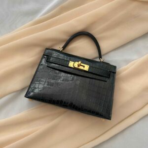 Hermes Shiny Alligator Mini Kelly