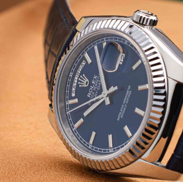 Rolex Day Date Leather Watch - Image 3