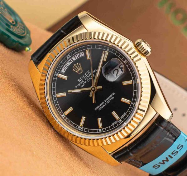 Rolex Day Date Leather Watch