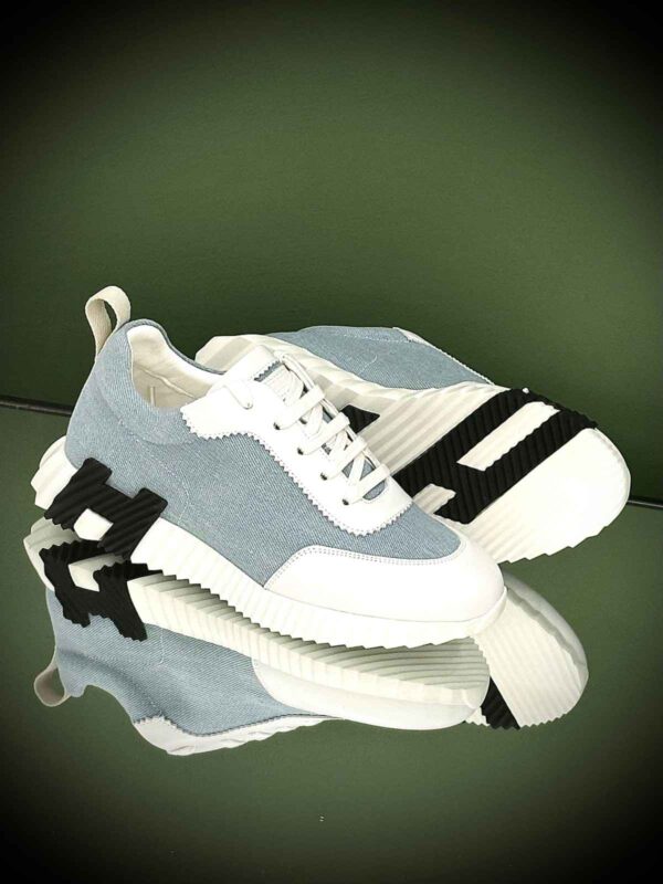 Hermes Beige Suede Bouncing Sneakers - Image 7