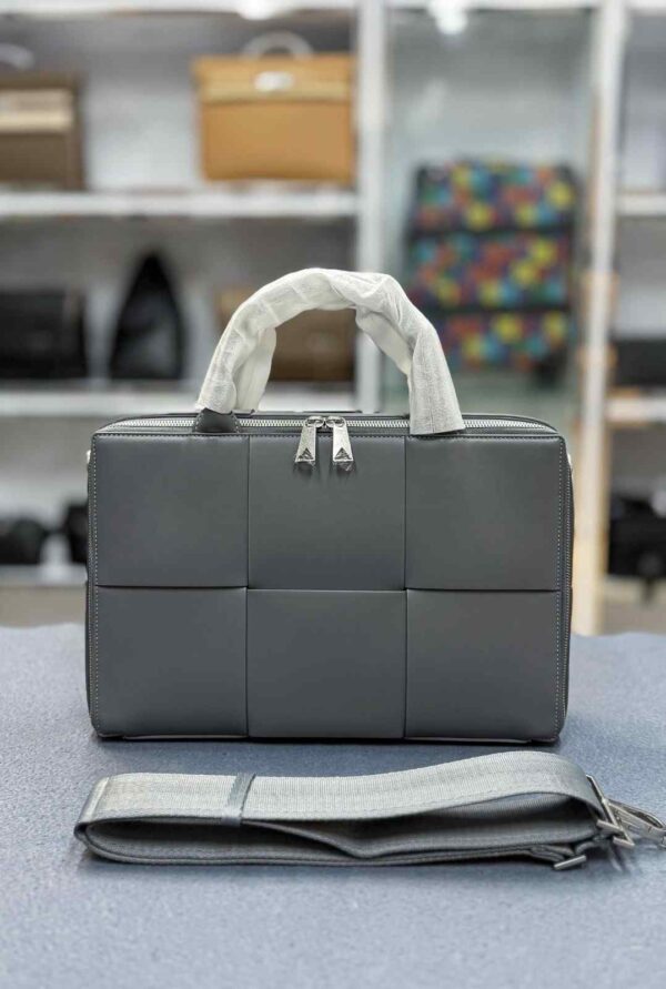 Bottega Veneta Arco Intreccio Leather Briefcase