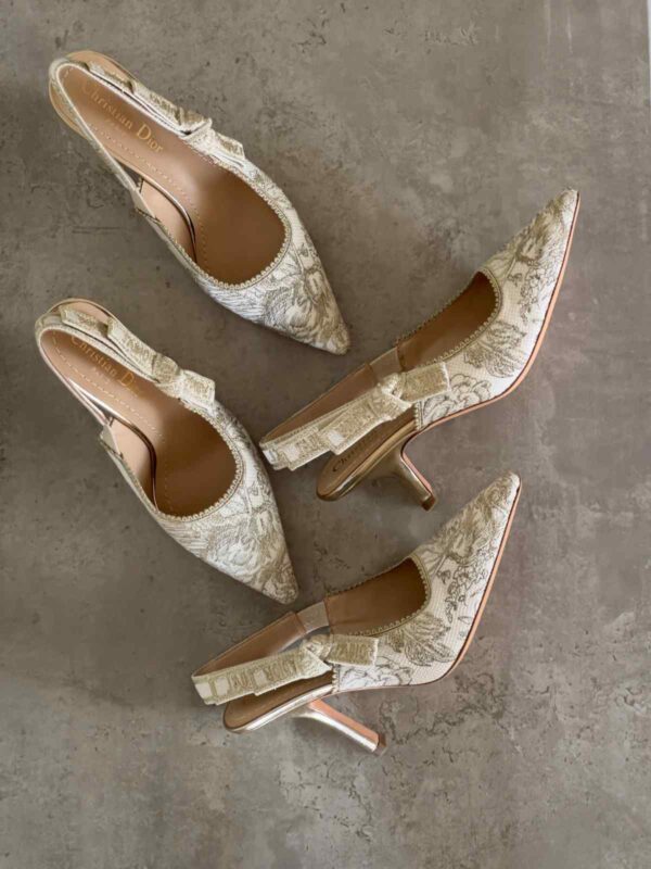 Women DIOR J'Adior Slingback Pump Nude Patent Calfskin - Image 6