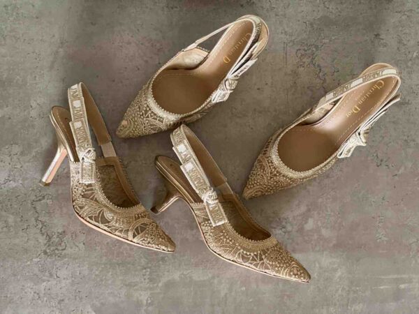 Women DIOR J'Adior Slingback Pump Nude Patent Calfskin - Image 3