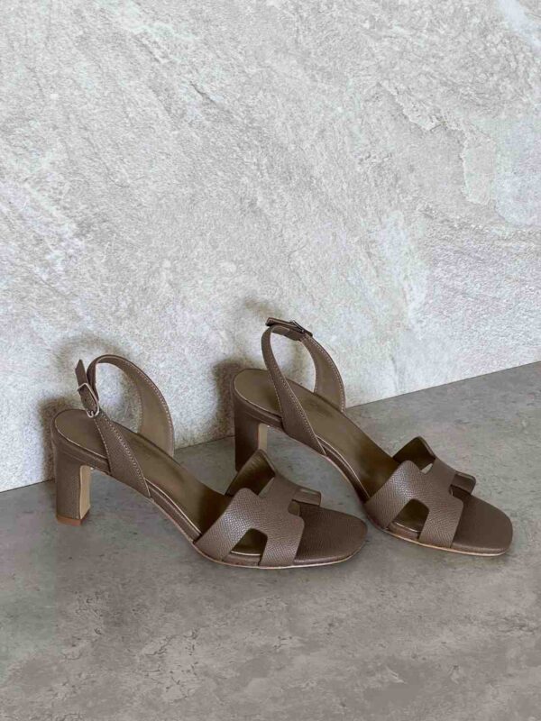 Hermes Leather Eternite Slingback Sandals - Image 2