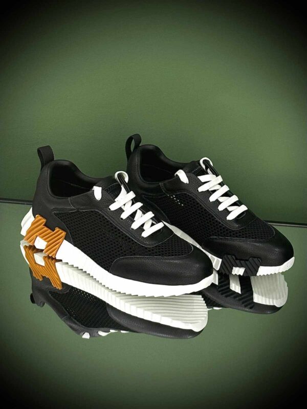 Hermes Beige Suede Bouncing Sneakers - Image 4
