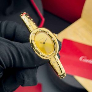 Cartier Baignoire Mini Model Watch Size 15 Yellow Gold