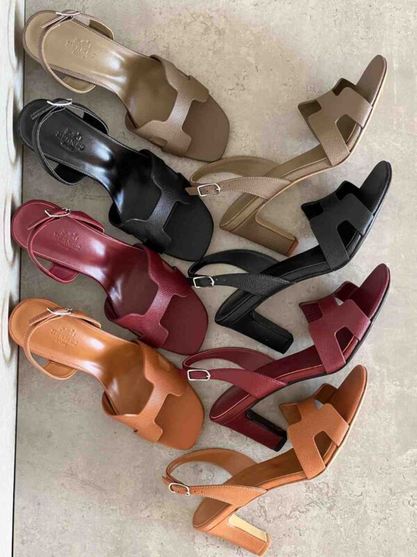 Hermes Leather Eternite Slingback Sandals